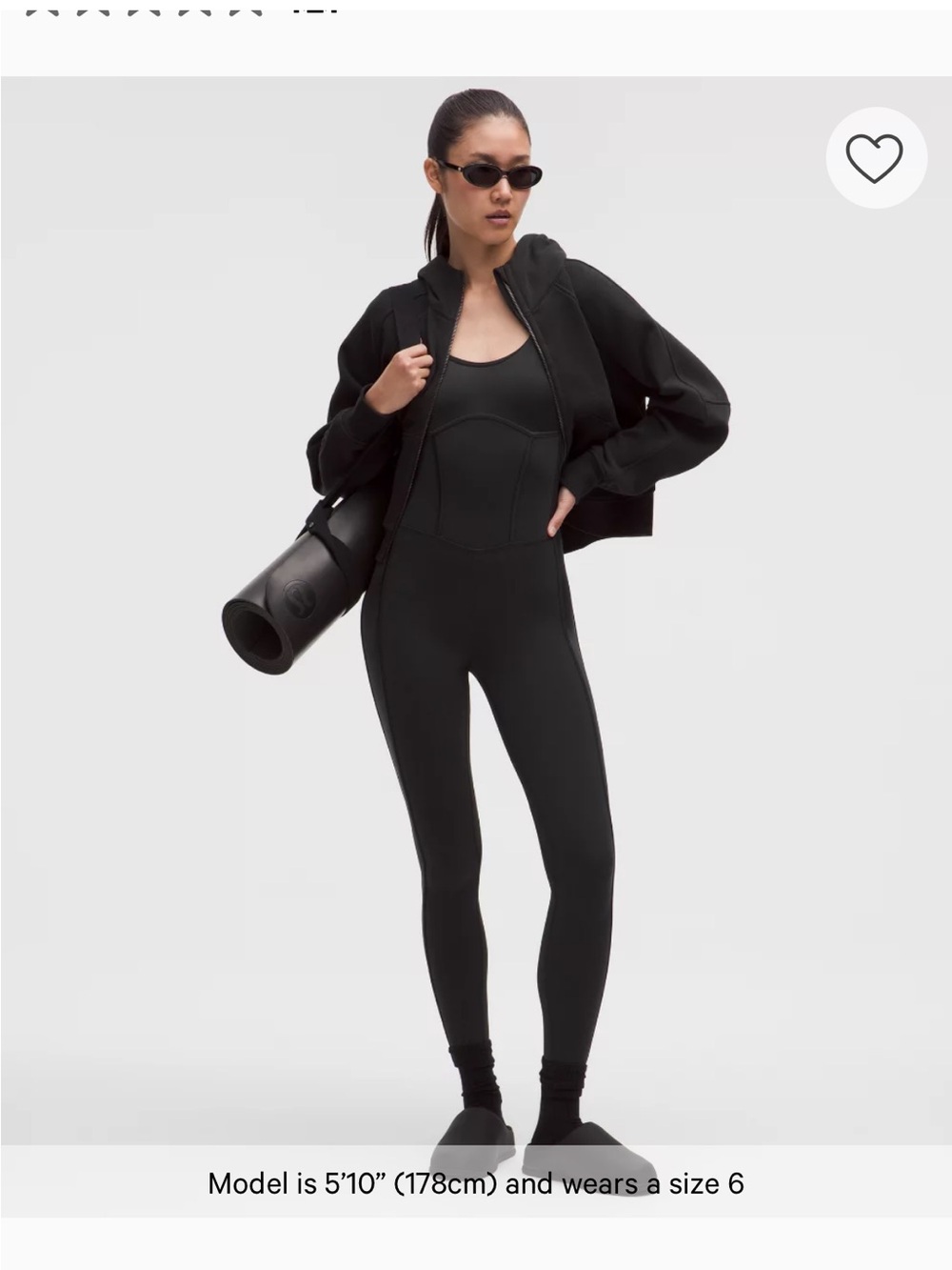 lululemon athletica Black Sculpting One-Piece Jumpsuit